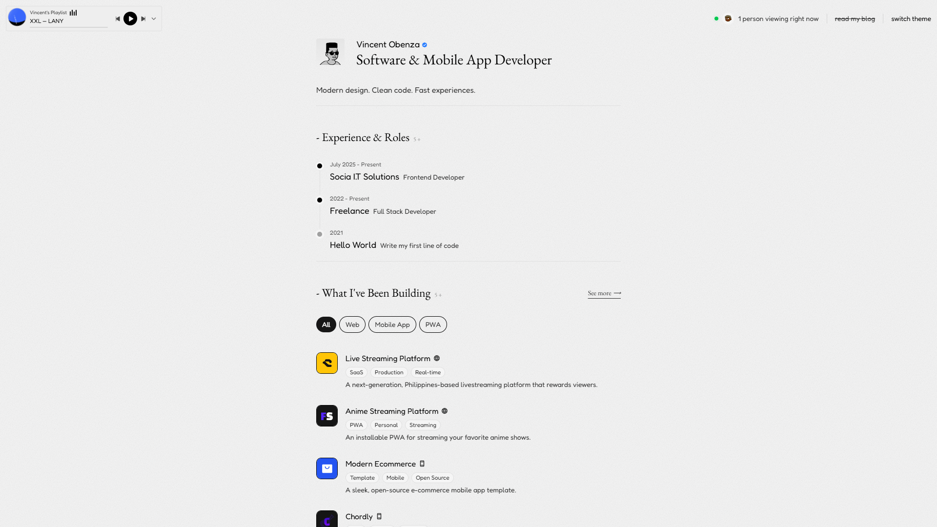 Developer Portfolio preview 3