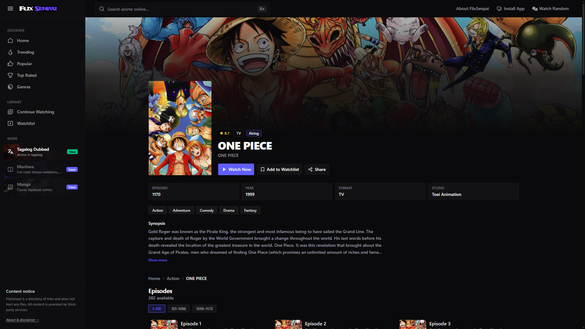 Anime Streaming Platform preview 4